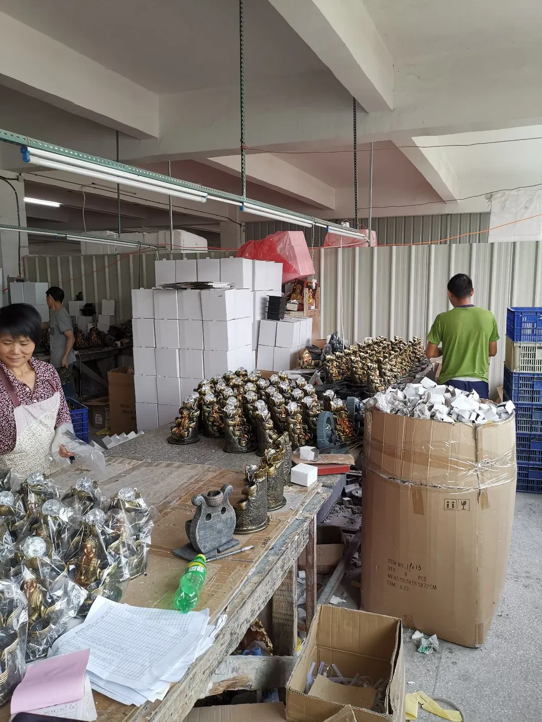 Resinic Monk Tabletop Fountain with LED Light Indoor Ornament