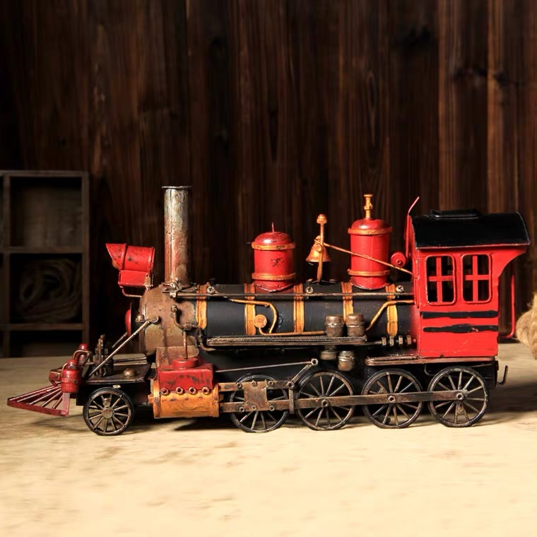 Retro Steam Train Model Handicraft Decoration Ornaments