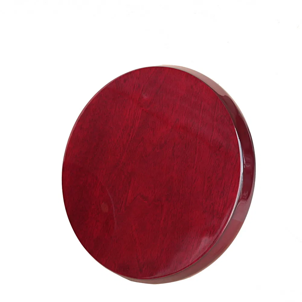 Round Rosewood Piano Finish Wooden Standing Plaque