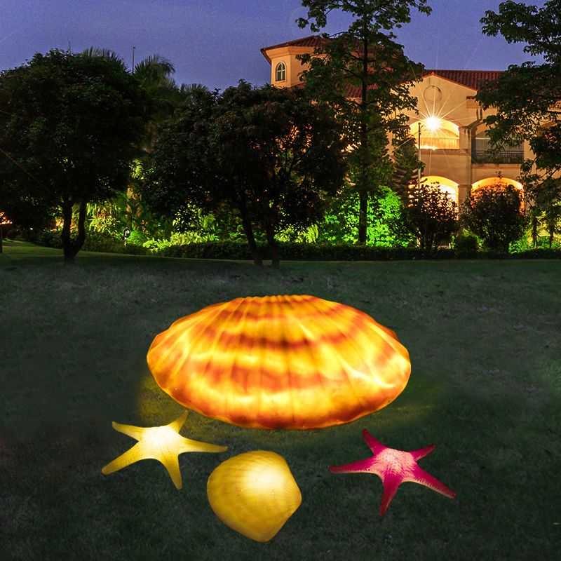Shells and Starfish Lamp Sculpture