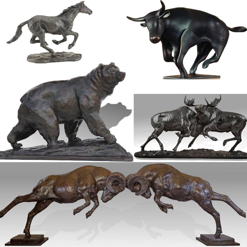 Small Cast Bronze Sculpture Indoor Cabinet Decoration, Outdoor Garden Decoration