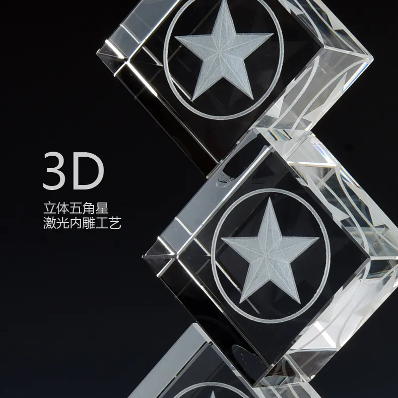 Superimposed Block Crystal Glass Trophy for Winner ′ S Awards