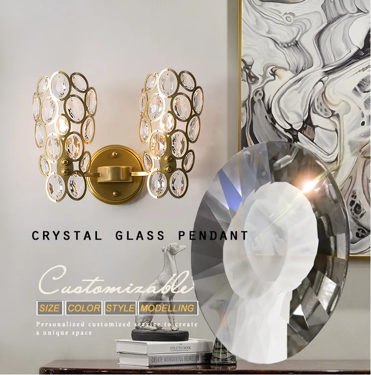 Transparent Round Fashion Design Crystal Pendant