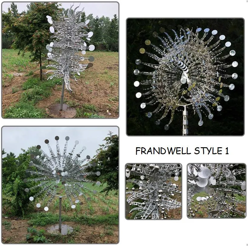 Unique Outdoor Lawn and Garden Decor Metal Stainless Steel Power Sculptures