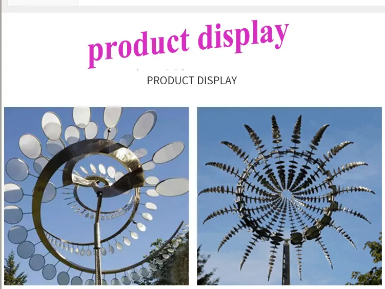 Unique Outdoor Lawn and Garden Decor Metal Stainless Steel Power Sculptures