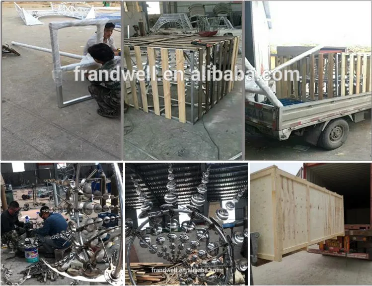 Unique Outdoor Lawn and Garden Decor Metal Stainless Steel Power Sculptures