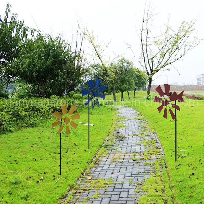 Vertical Speed Ornamental Metal Garden Decorative Windmill