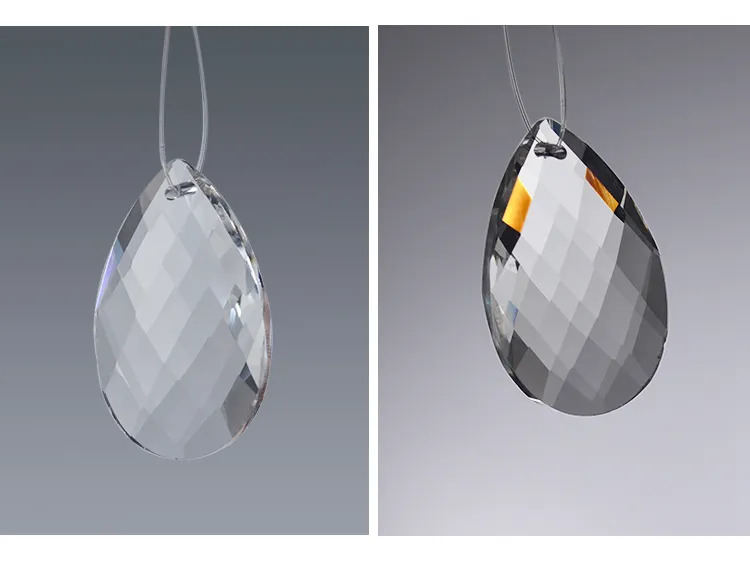Water Drop Shape Crystal Glass Pendant for Curtain Decoration