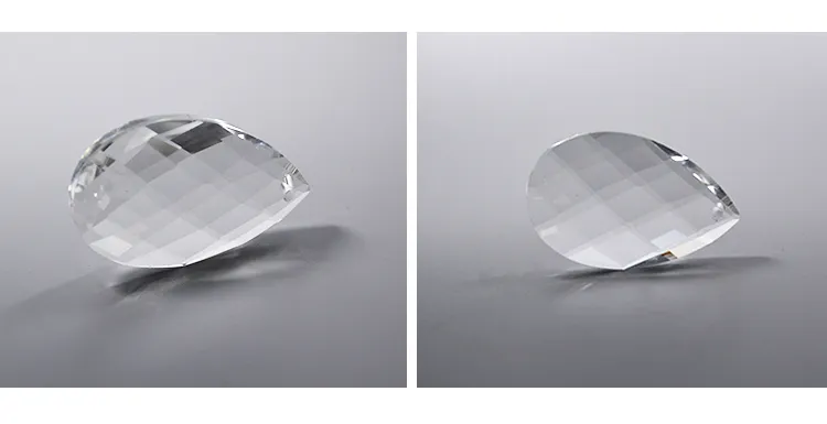 Water Drop Shape Crystal Glass Pendant for Curtain Decoration