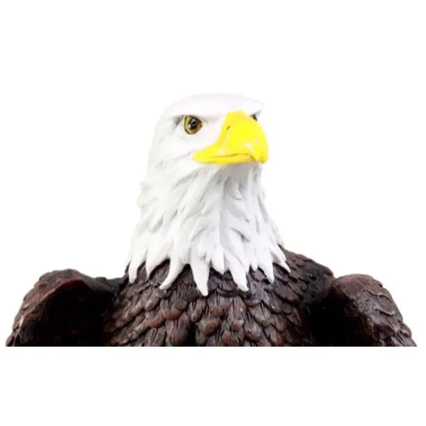 Wholesale American Pride Bald Eagle Standing on Tree Resin Statue Figurine for Home Decor