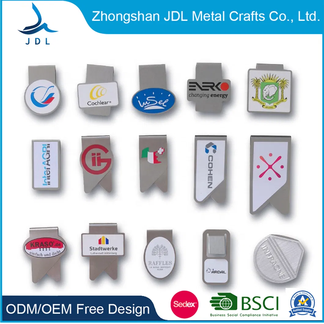 Wholesale Custom Spring Size Metal Bookmark Steel Paper Clip Promotional (promotion) Gift
