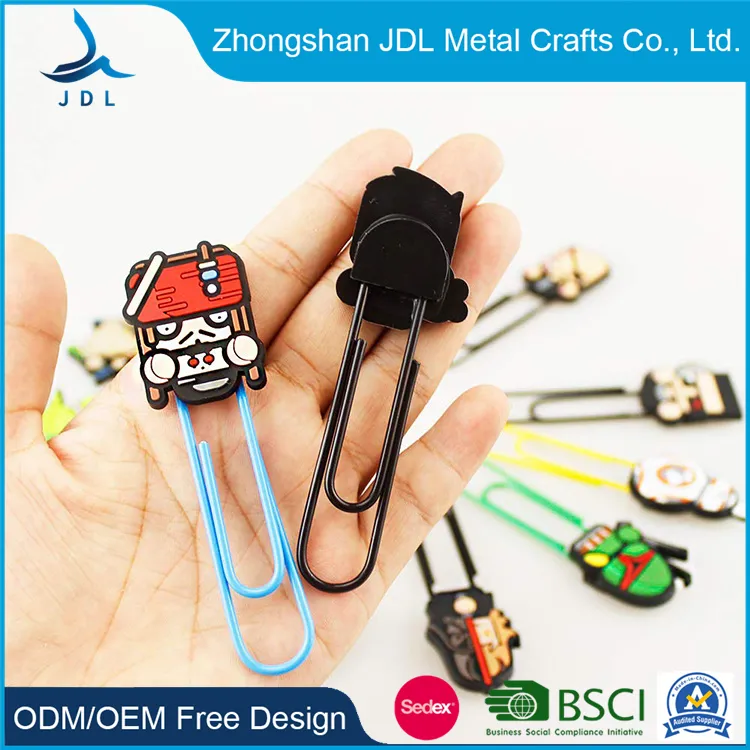 Wholesale Custom Spring Size Metal Bookmark Steel Paper Clip Promotional (promotion) Gift