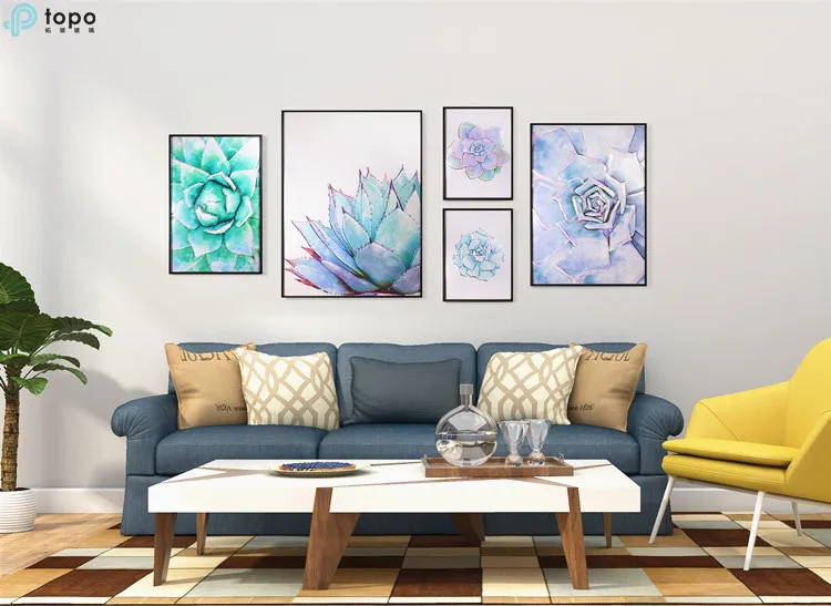 Wholesale Five Sets Green Plants Art Wall Hanging Painting (MR-YB6-2058E)