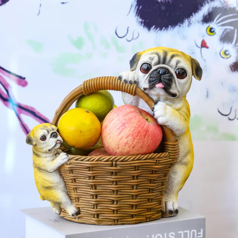 Wholesale Home Garden Decoration Gifts Resin Animal Basket Flower Pot