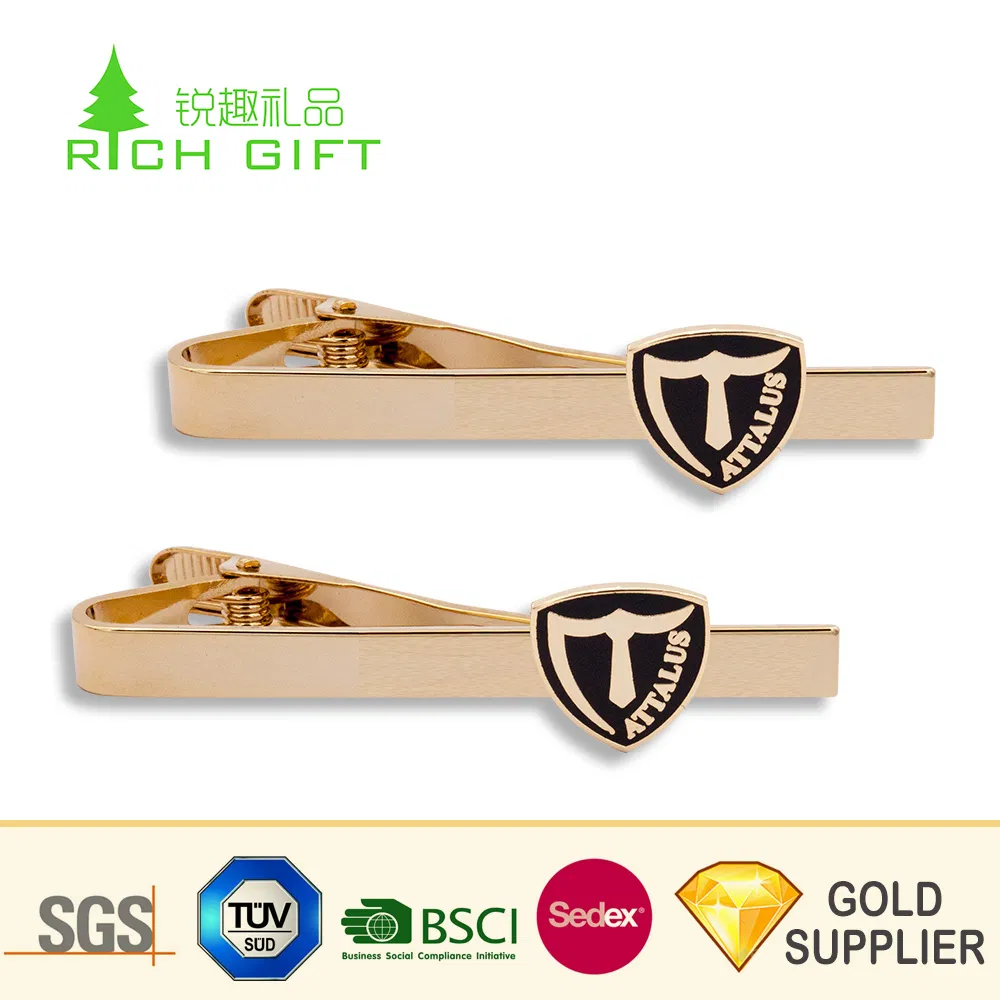 Wholesale Manufacturers Engraved Blank Metal Anchor Masonic Bus Skinny Gun Rose Gold Cufflink Tie Clips Set Custom Airplane Glasses Tie Clip with Custom Logo