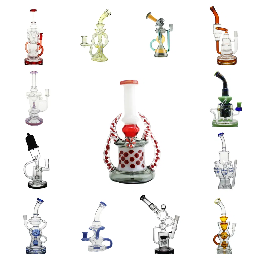 Wholesale Tobacco Heady Oil DAB Rig Recycler Glass Smoking Water Pipe Glass Crafts