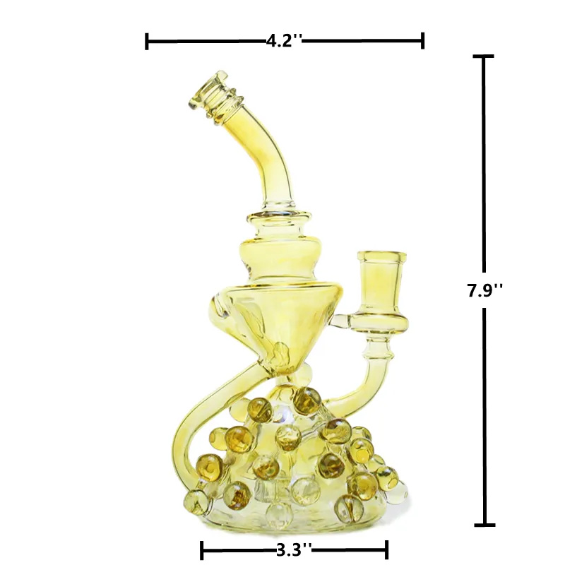 Wholesale Tobacco Heady Oil DAB Rig Recycler Glass Smoking Water Pipe Glass Crafts