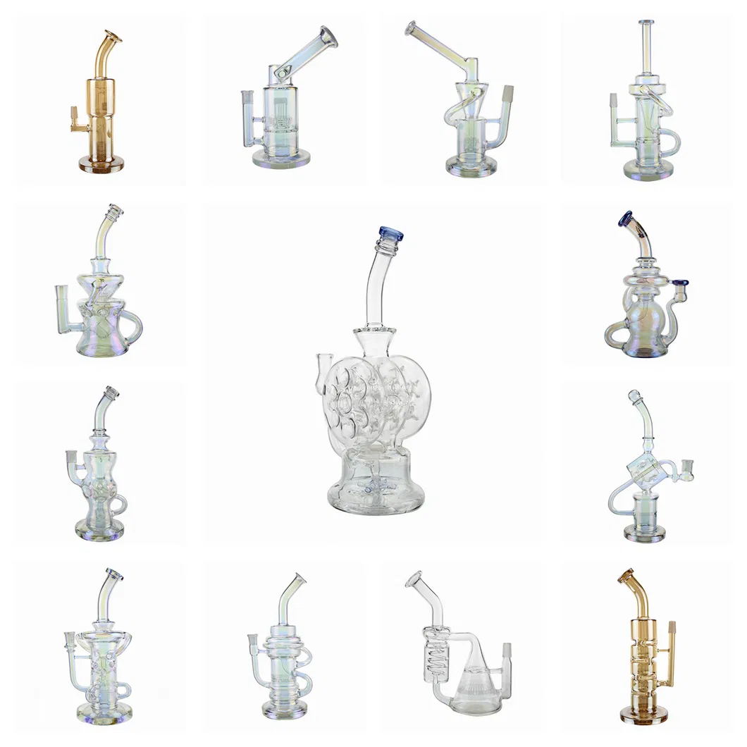 Wholesale Tobacco Heady Oil DAB Rig Recycler Glass Smoking Water Pipe Glass Crafts