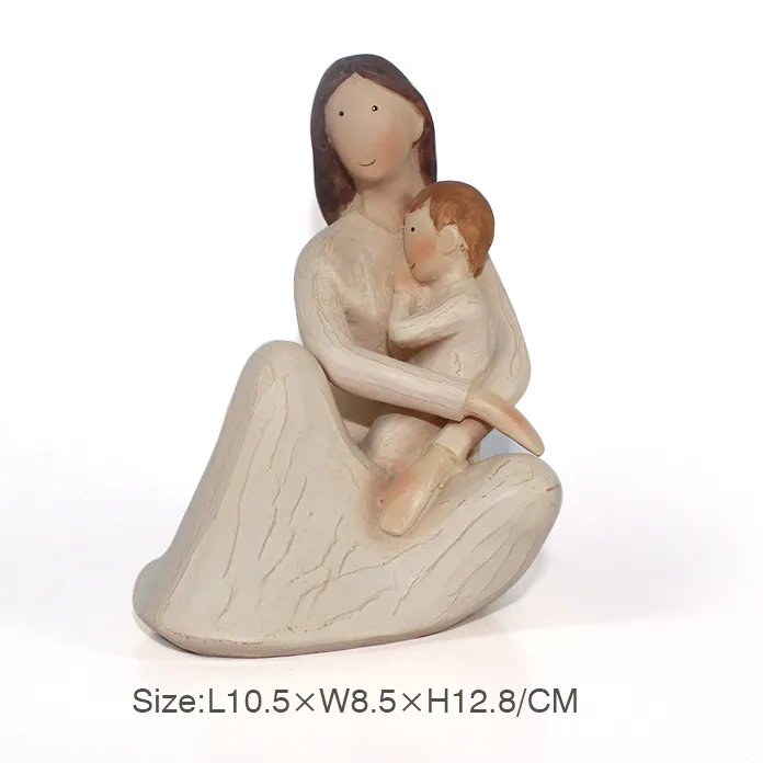 Willow Tree Polyresin Wood Mother Embrace Baby Statue