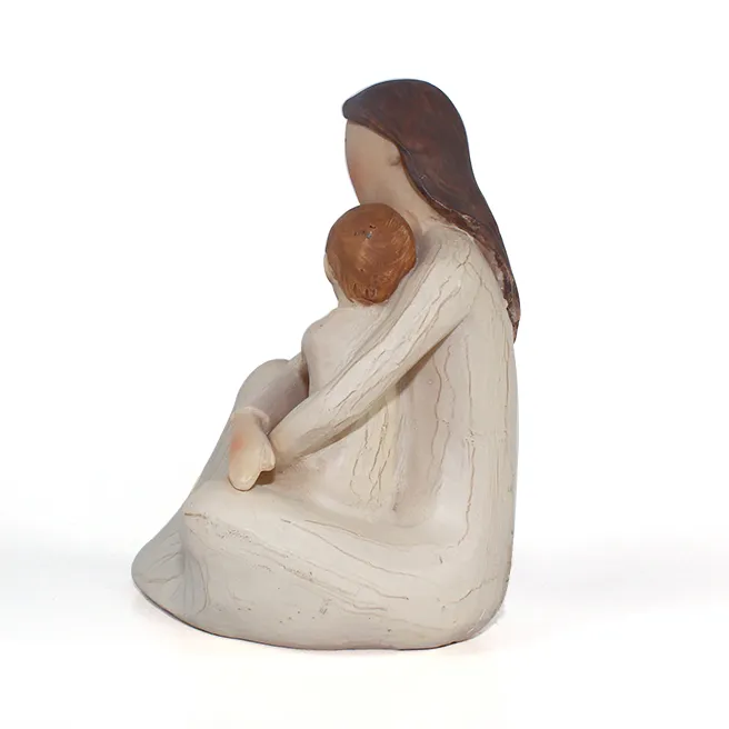 Willow Tree Polyresin Wood Mother Embrace Baby Statue