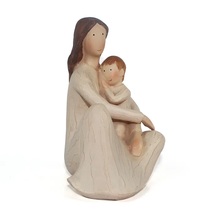 Willow Tree Polyresin Wood Mother Embrace Baby Statue