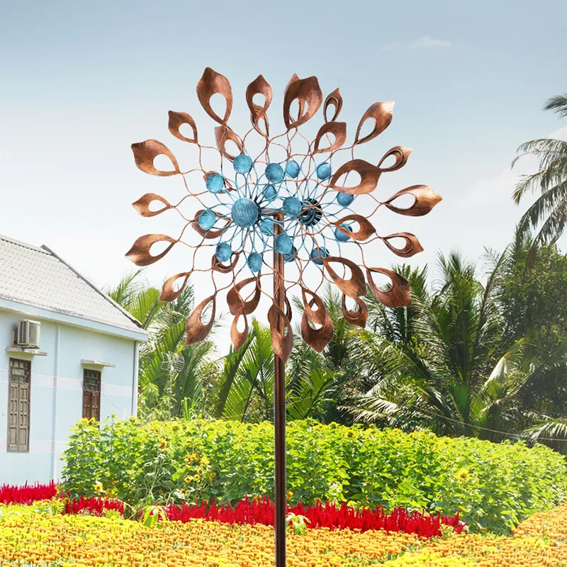 Wind Sculpture Stainless Steel Kinetic Garden Metal 3D Wind Spinner