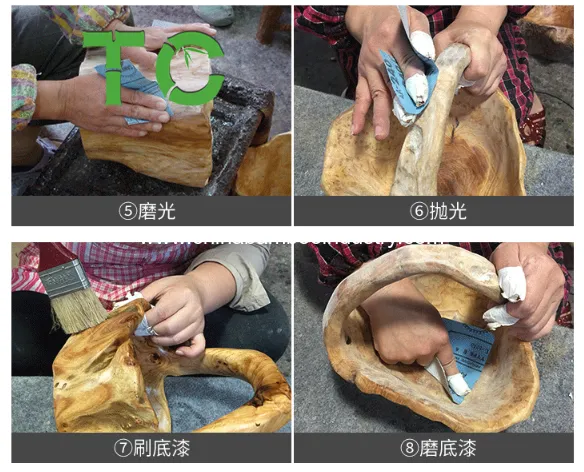 Wood Root Flower Basket