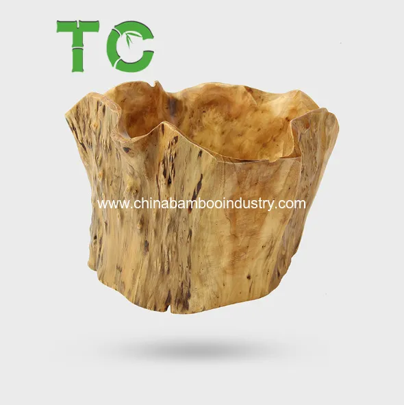 Wood Root Flower Basket